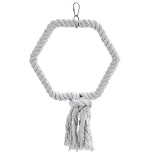 Hexagonal Rope Parrot Perch & Swing