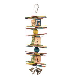 ABC Spoon Stack - Wooden Chew Toy for Parrots