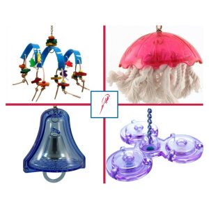 Acrylic Toys Kit for Medium to Large Parrots