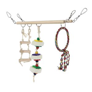 Play Parrot Toy Activity Swinging Ladder for Budgies, Cockatiels & Parakeets