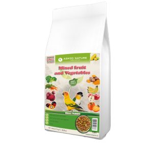 Askio Nature Caique & Conure Food Complete Parrot Pellets Fruit & Vegetable Blend Small