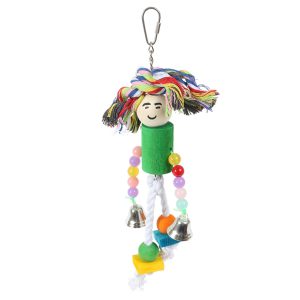 Beaky Buddies Lady Wood & Rope Parrot Toy