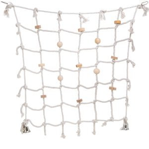 Bird Cargo Net Climbing Parrot Toy with Bells - Large