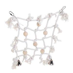 Bird Cargo Net Climbing Parrot Toy with Bells - Small
