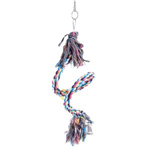 Boing - Boing - Cotton Spiral Parrot Toy & Perch - Small