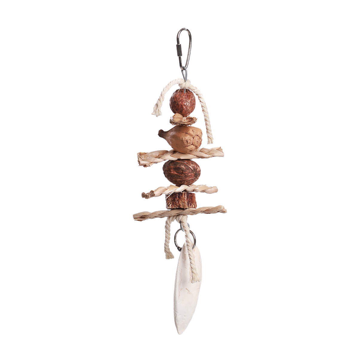 Calcium Natural Husk & Wood Kebab Chewing Parrot Toy
