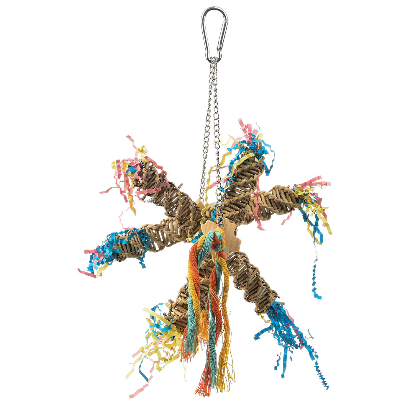 Christmas Snowflake Preen & Shred Natural Parrot Toy