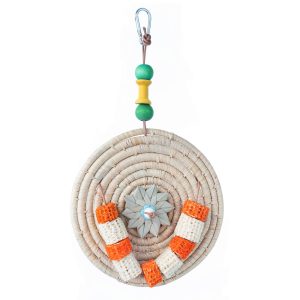 Christmas Star Corn Leaf Mat Parrot Toy