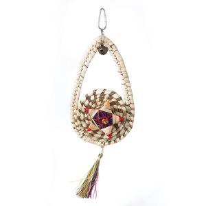 Christmas Star Pendant Natural Parrot Toy