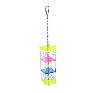 Clear Acrylic Treat Stacker Parrot Foraging Toy to Fill with Treats