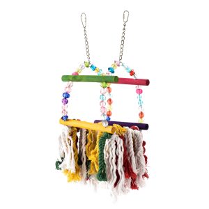 Cosy Rainbow Preening Swing for Budgies, Cockatiels & Small Parakeets