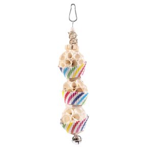 Cupcake Beak Delight - Playtime Parrot Toy with Bell