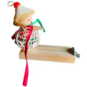 Elf's Watch Christmas Parrot Perch For Bird Cages