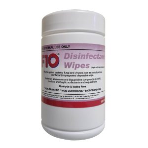 F10 Disposable Disinfectant Wipes - Pack of 100