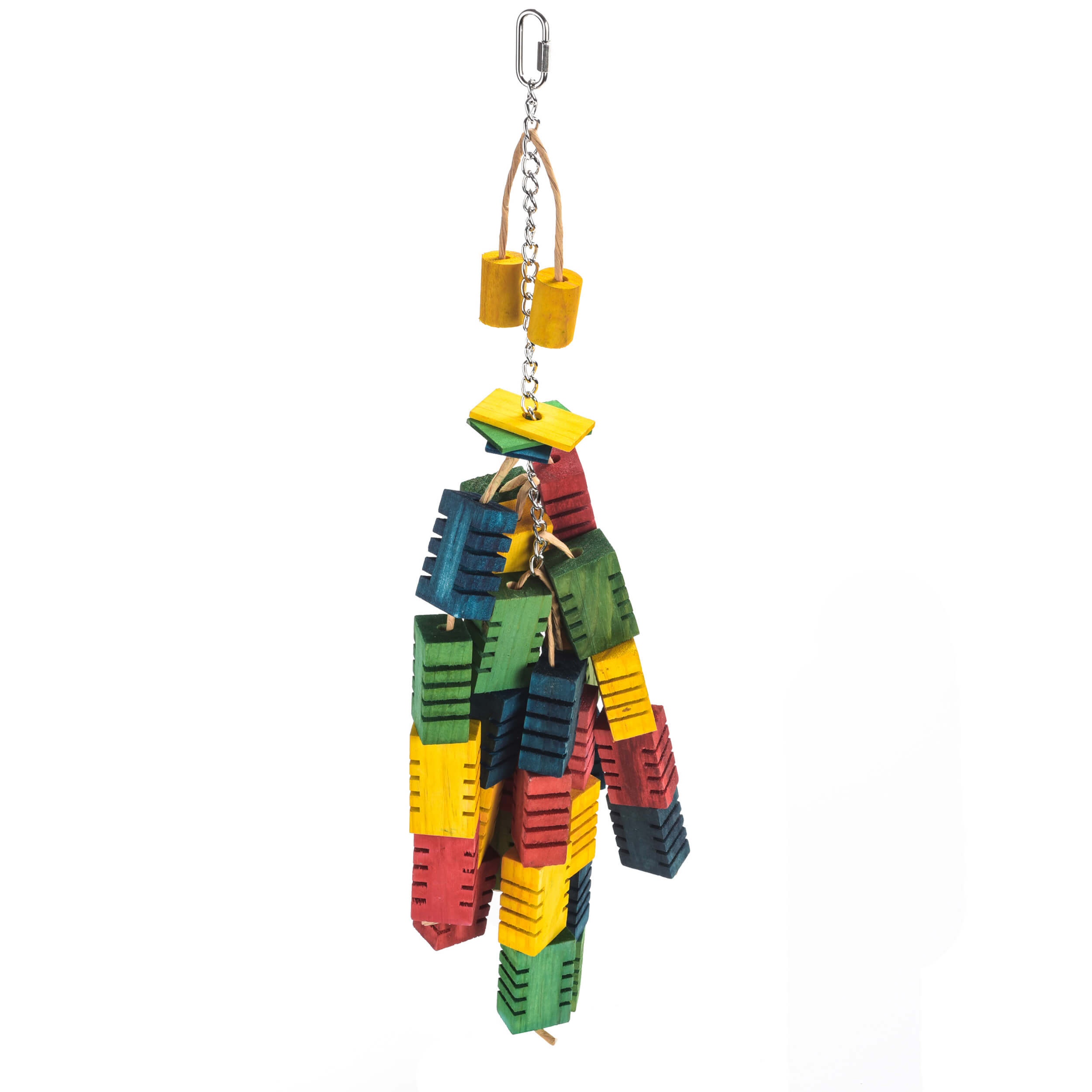 Groovy Colour Blocks Chewing Parrot Toy - Large