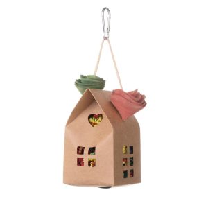 Hanging House Shred & Forage Parrot Toy