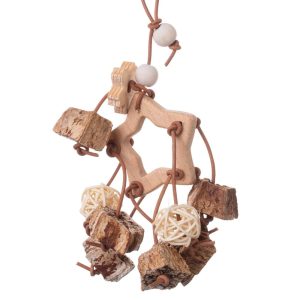 Hanging Star Christmas Parrot Toy for Bird Cages