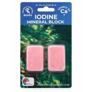 Pack of 2 Iodine Mineral Blocks for Parrots & Birds - 2 Sizes