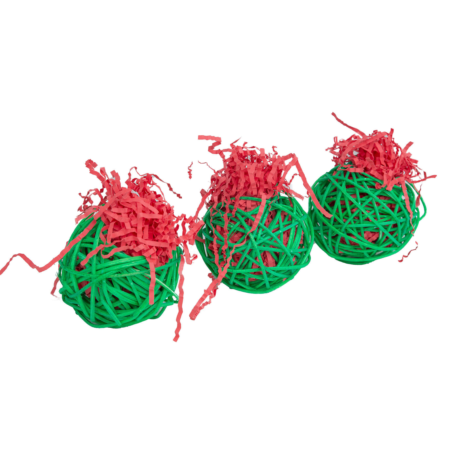 Natural Ball Stuffers Foot Parrot Toy - Pack of 3