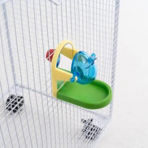 Mini Mirror Buffet Interactive Foraging Toy for Small Birds