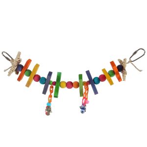 Mini Rainbow Bridge Wooden Parrot Toy