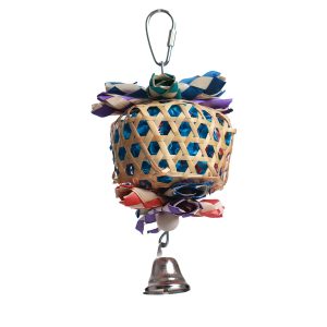 Mini Slam Basket Foraging Parrot Toy with Bell