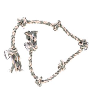 Natural Knotted Rope Parrot Swing - 100cm