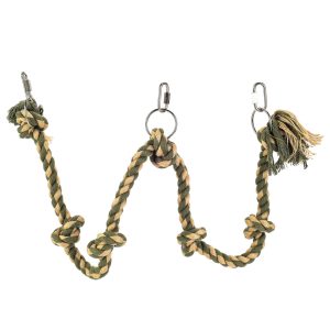 Natural Knotted Rope Parrot Swing - 72cm