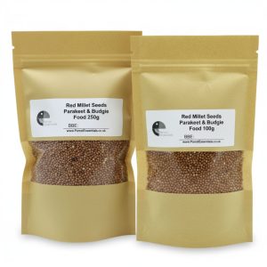 Natural Red Millet Seeds Enrichment Food Topper - Meal Sprinkle for Budgies & Parakeets