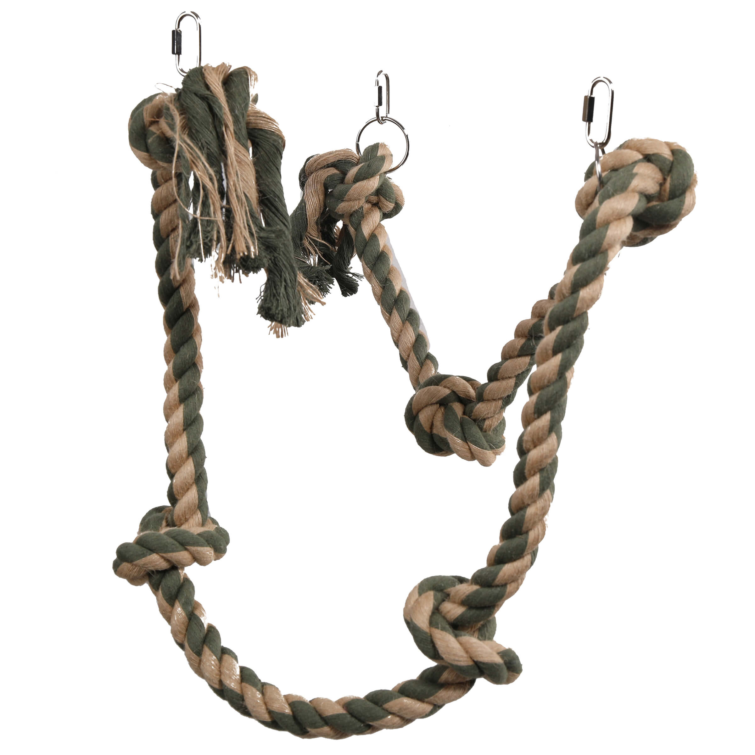 Natural Knotted Rope Parrot Swing - 165cm