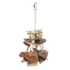 Natures Treasure Coco Shells Chime Natural Parrot Toy