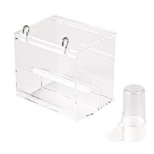 No Mess Bird Cage Feeder with Hooks for Parrots & Pet Birds