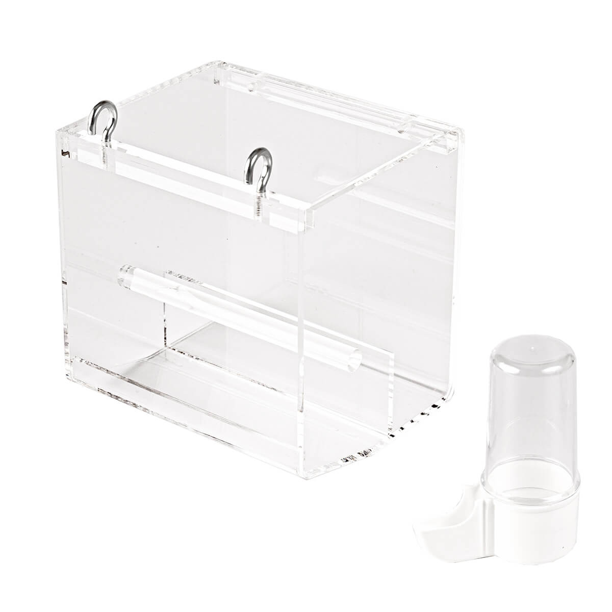 No Mess Bird Cage Feeder with Hooks for Parrots & Pet Birds