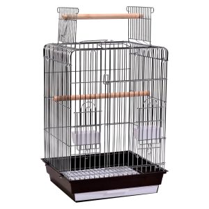 Okran Open Top Bird Cage for Small Parrots & Parakeets