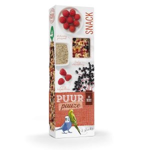 PUUR Twin Pack Budgie Treat Sticks Raspberry & Elderberry - 60g