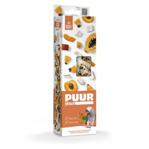 PUUR Twin Pack Lovebird & Parrot Treat Sticks Papaya & Apricot - 170g