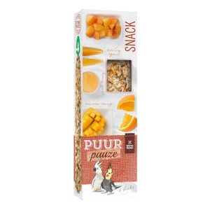 PUUR Twin Pack Parakeet & Cockatiel Treat Sticks Apricot & Mango - 140g
