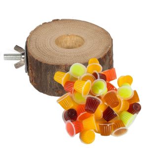 Pack of 30 Parrot Jelly Fruit Cups & Holder
