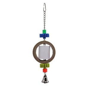 Paper Dispenser Shreddable Parrot Toy with Bell