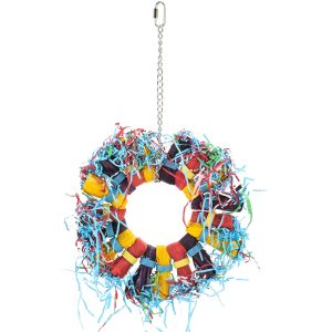 Paper Party Wheel Enrichment Natural Parrot Toy