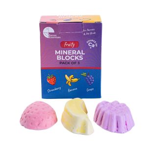 Fruity Mineral Blocks for Bird Cages - Beak Care Calcium Support for Parrot & Parakeets