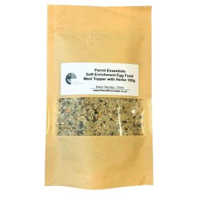 Parrot Essentials Moist Soft Enrichment Egg Food Meal Topper with Herbs - 100g