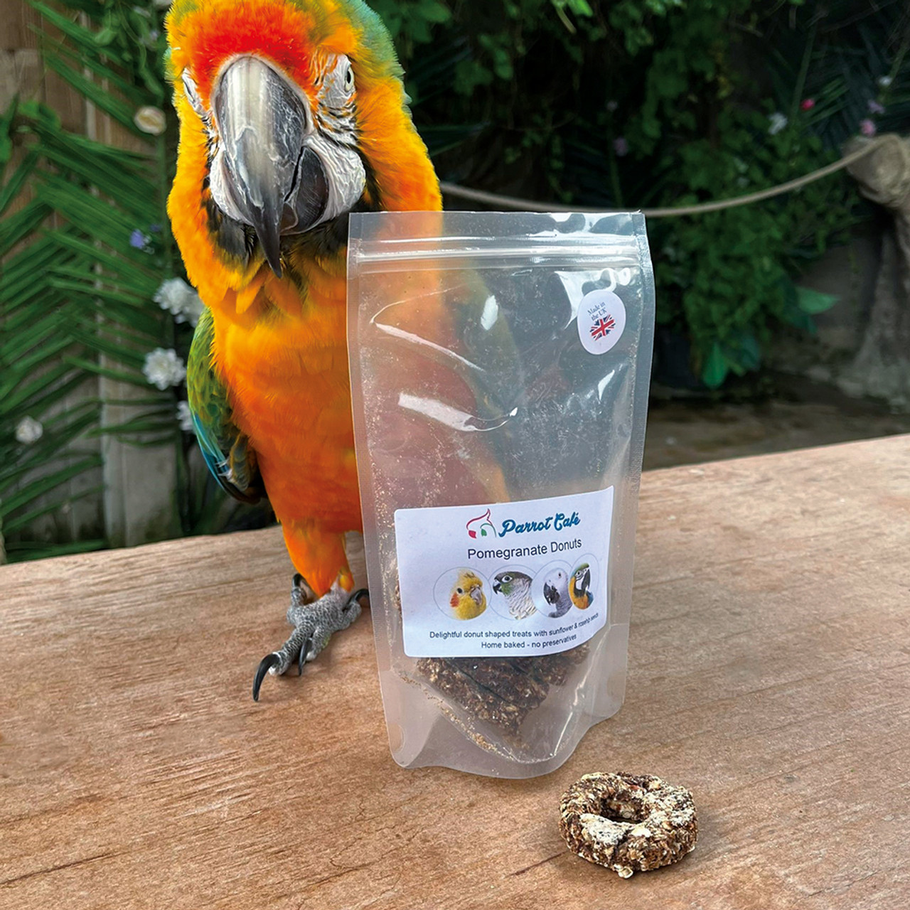 Parrot Cafe Pomegranate Donut Parrot Treats - 100g