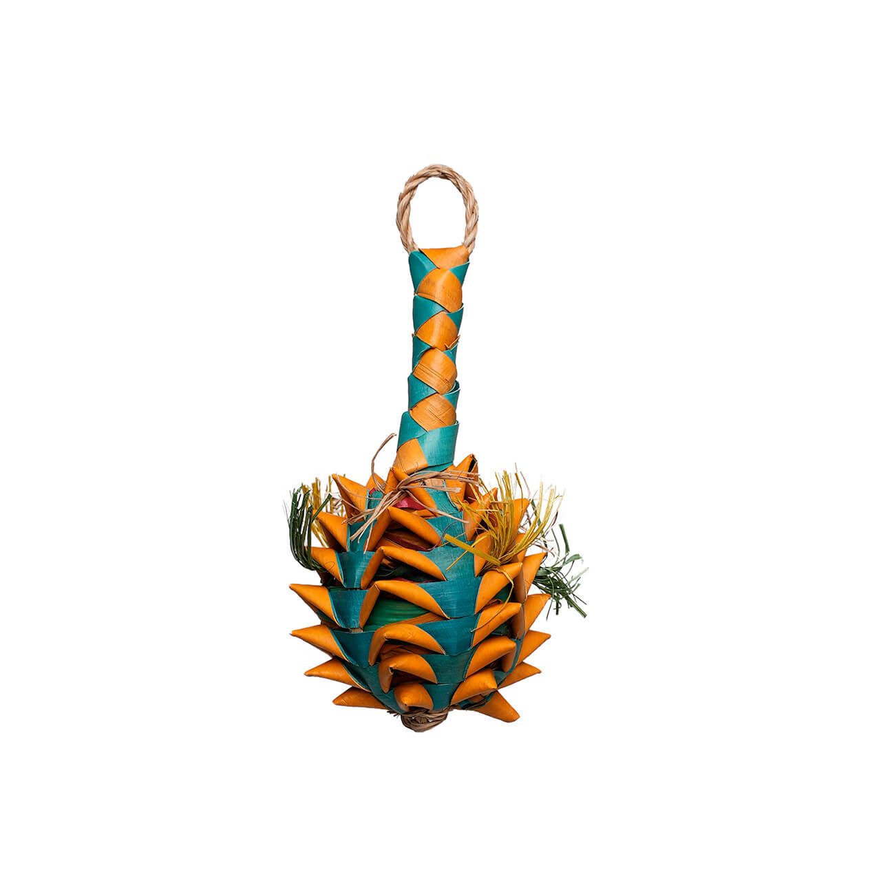 Parrot Essentials Foraging Palm Leaf Pineapple Parrot Toy - Small