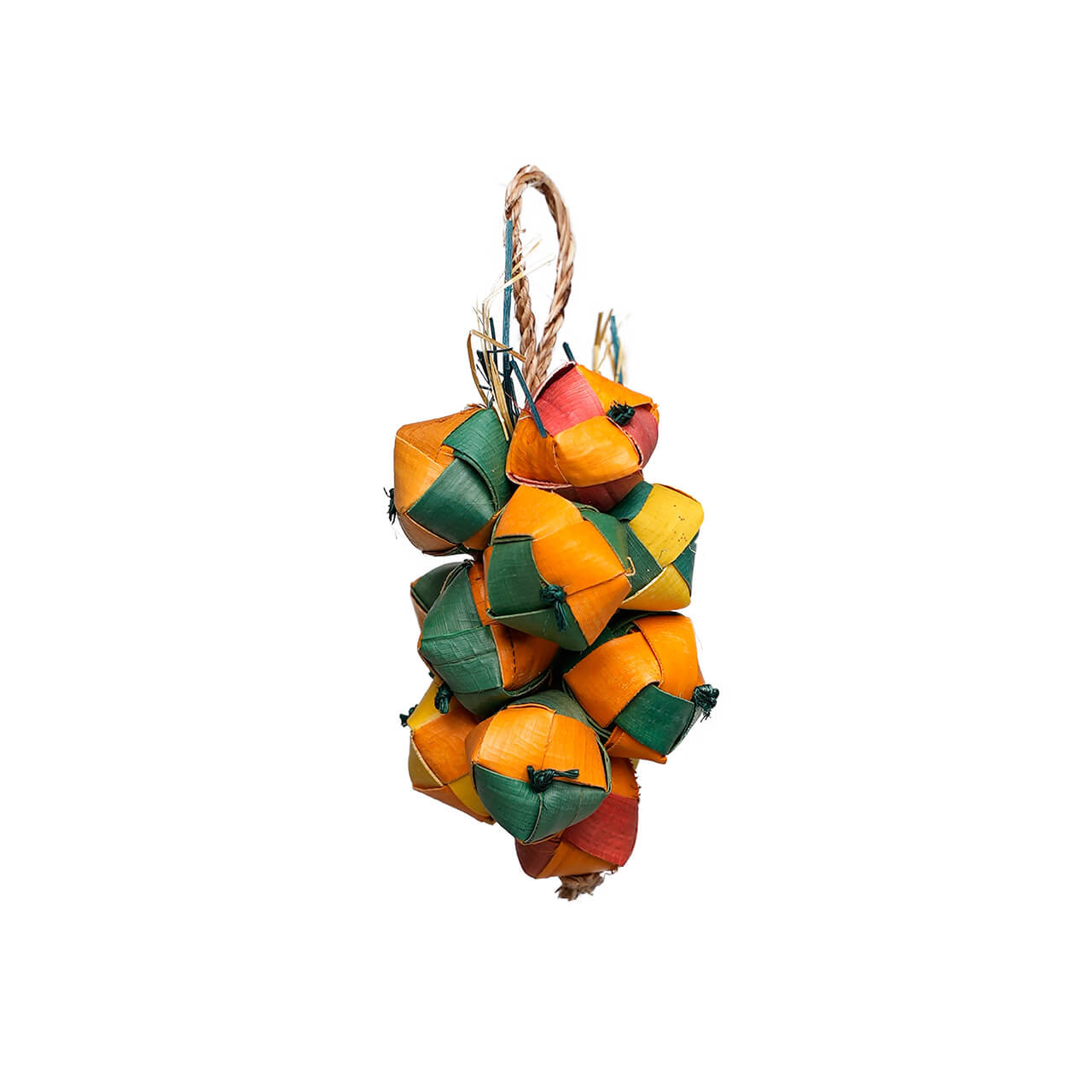 Parrot Essentials Palm Leaf Diamond Cluster Natural Parrot Toy - Small