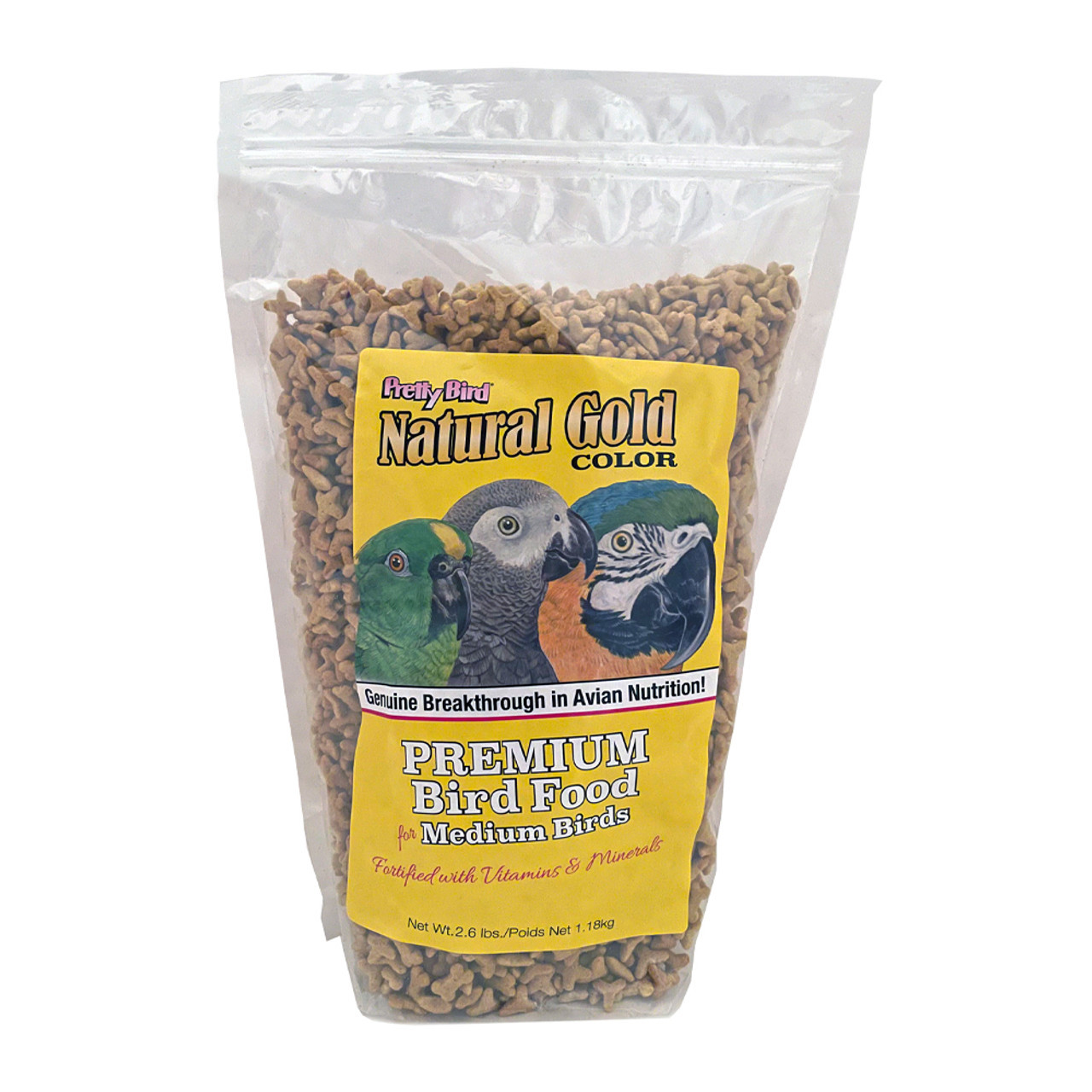 Pretty Bird Natural Gold 2.6lb Medium and Large Parrot Food