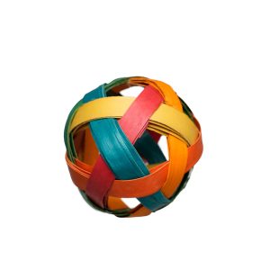 Rainbow Chew & Shred Vine Ball Parrot Toy