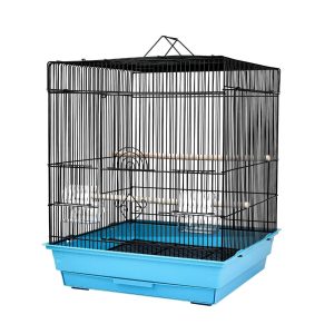 Rialto Small Bird Cage for Small Parrots & Parakeets - Black & Blue