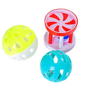 Roll & Ring Foot Toys for Parrots - Pack of 3