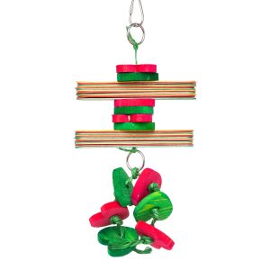 Spinning Hearts Natural Parrot Toy